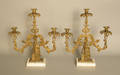 Pair of gilt metal candelabra