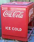 Vintage CocaCola Painted Metal Retail Cooler