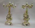 Pair of GermanAustrian Porcelain Figural FiveLight Candelabra