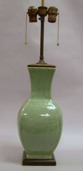 Chinese Celadon Glazed Porcelain Table Lamp