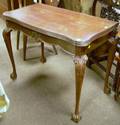 Georgianstyle Carved Mahogany and Mahogany Veneer Games Table