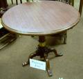 Set of Five Georgianstyle Roundtop and Brassmounted Wooden Tea Tables