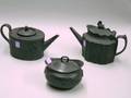 Three Black Basalt Teaware Items