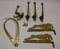 Group of Cast Iron Decorative Hardware and Calipers