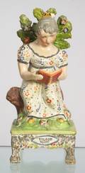Obadiah Sherratt Type Pearlware Figure of the Village Maid