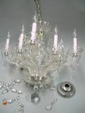 Colorless Cut Glass EightArm Chandelier