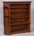 Neoclassical Carved Mahogany Open Bookcase