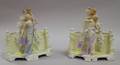 Pair of Bisque Figural Bough Pots