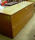 Contemporary FourDrawer Walnut File Cabinet