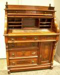 Diminutive Victorian Eastlaketype Walnut Rolltop Desk