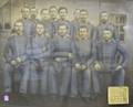 Oak Framed Pastel Group Portrait of 19th Century US Military Officers