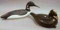 Carved and Painted Wooden Duck and Loon Decoys