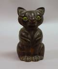 Painted Cast Iron Seated Cat Doorstop