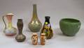 Seven Assorted Decorative Ceramic and Glass Table Items