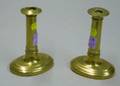 Pair of Brass Pushup Candlesticks