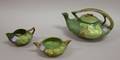 Threepiece Roseville Pottery Bushberry Tea Set