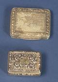 Two English Goldwashed Silver Vinaigrettes