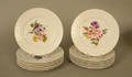 Set of twelve Hutschenreuther painted porcelain plates