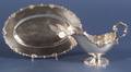 Portuguese Sterling Gravyboat Undertray and Ladle