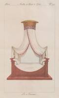 Seven Framed French Hand Colored Engravings of Beds