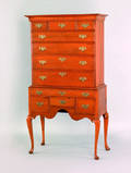 New England Queen Anne maple tall chest ca 1765