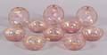 Set of Ten Continental Pale Cranberry Enamel Decorated Glass Side Bowls