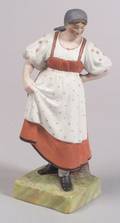 Gardner Bisque Porcelain Figure of a Dancing Peasant Lady