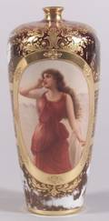 Viennese Porcelain Portrait Vase
