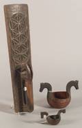 Three Carved and Painted Scandinavian Household Articles
