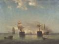British School 19th Century Naval Battle