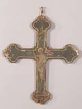 European Painted and Parcel Gilt Crucifix