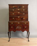 New England Queen Anne birch highboy