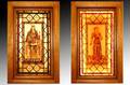 Pair of Stained Glass Panels