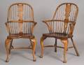 Pair of English Windsor Elm Armchairs