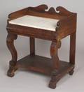 Classical White Marbletop Mahogany Veneer Wash Stand