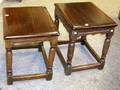 Two English Elmwood Joint Stools