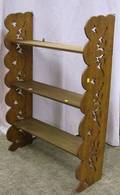 Late Victorian Ash Cutout End ThreeTier Wall Shelf