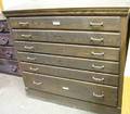 Oak SixDrawer Flat File