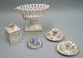 Five Assorted Continental Decorated Porcelain Table Items