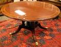 Councill Furniture Regencystyle Circular Inlaid Mahogany and Mahogany Veneer Dining Table