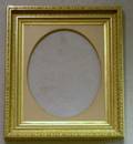 Late 19th Century Giltwood and Gesso Frame with Oval Mat