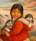 Nori Peter Canadian 20th Century Epeetna and Puppy Nimush