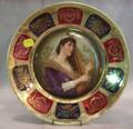 German Gilt and Transfer Portrait Decorated Porcelain Cabinet Plate