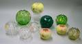 Ten Assorted Victorian and Victorianstyle Art Glass Rose Bowls