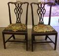 Pair of Chippendale Carved Mahogany Side Chairs
