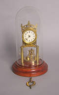 Gustav Becker mantle clock with glass dome
