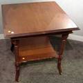 Late Victorian Paine Furniture Oak Occasional Table with Ropeturned Legs