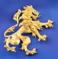 18kt Gold and Diamond Lion Rampant PendantBrooch