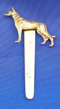 14kt Gold German Shepherd Bookmark