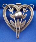 Sterling Silver Heart Clip Georg Jensen